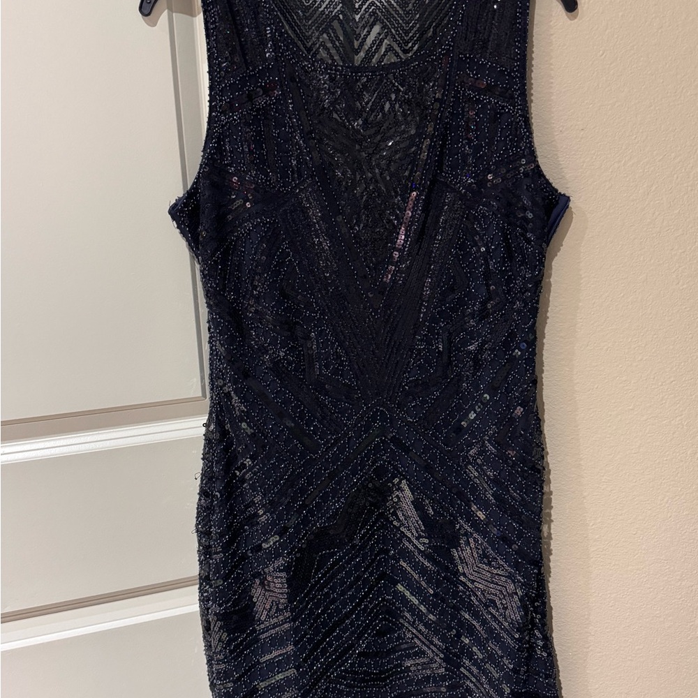 Elegant Black Beaded Dress